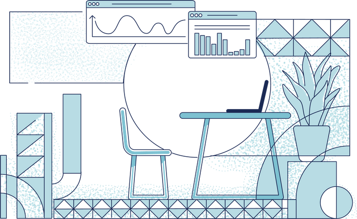 Business analyst cabinet  Illustration