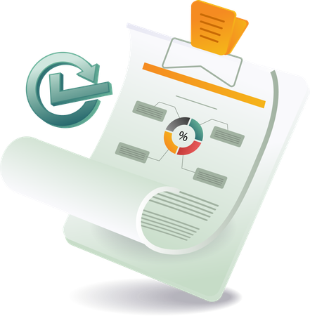 Business analyst data and  graph on paper  Illustration