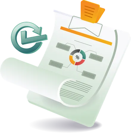 Business analyst data and  graph on paper  Illustration