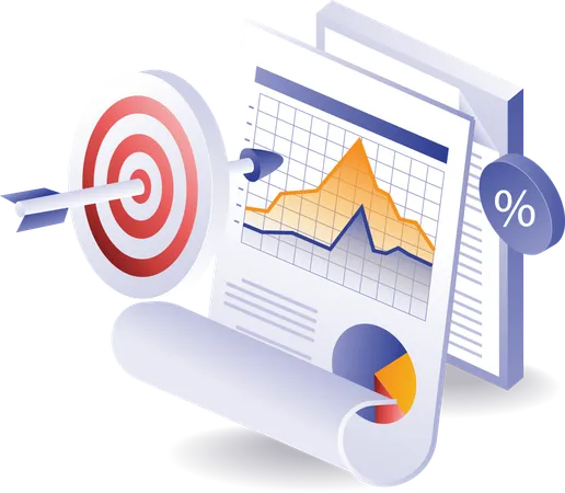 Business analyst data development targets  Illustration