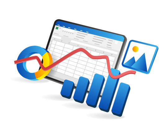 Business-Analyst-Daten Excel  Illustration