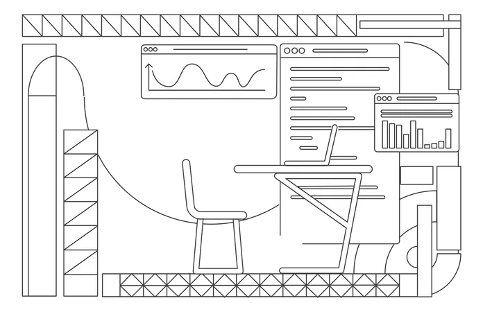 Business analyst office  Illustration