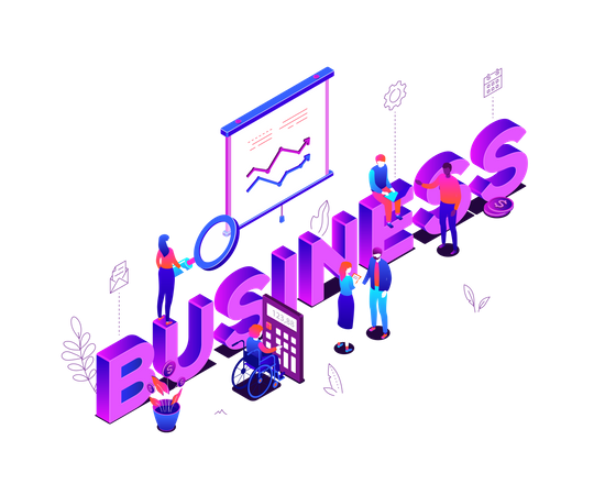 Business analytics Illustration