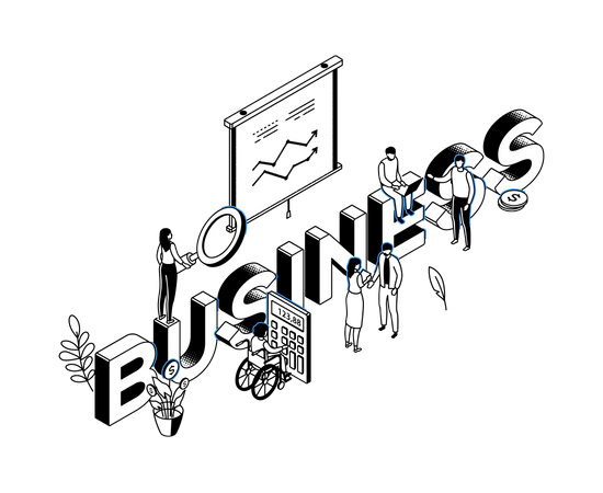 Business analytics Illustration