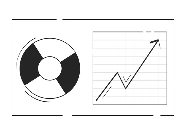 Business analytics dashboard with chart  Illustration