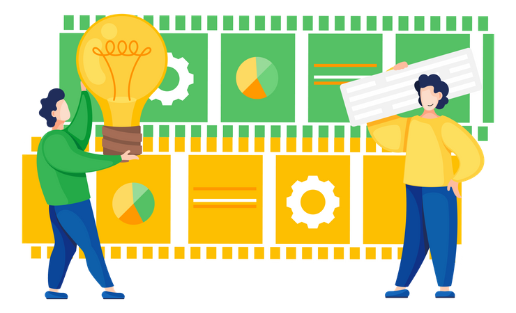 Business analytics idea  일러스트레이션