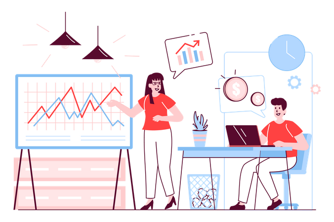 Business analytics meeting  Illustration