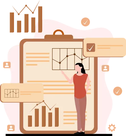 Business analytics report  Illustration