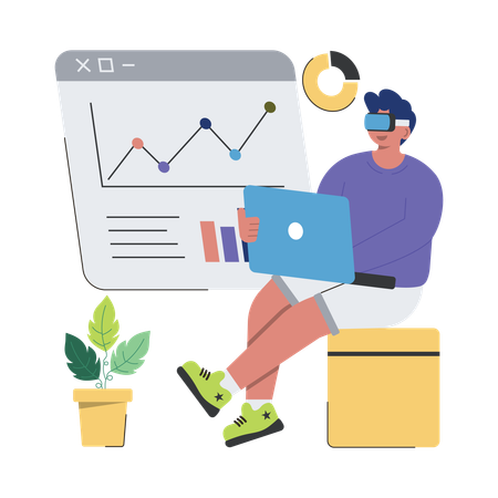 Business Analytics Using Metaverse  Illustration