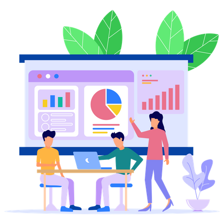 Business analyzing data  Illustration