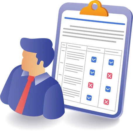 Business Analyzing Task Checklist Illustration