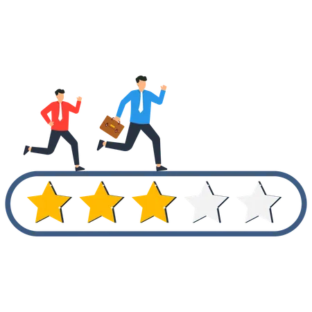 User Experience Customer Feedback Stars Rating Or Illustration