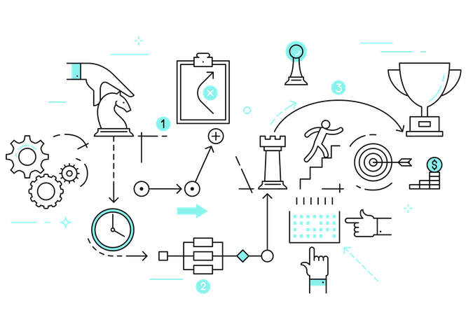 Business and marketing strategy Illustration