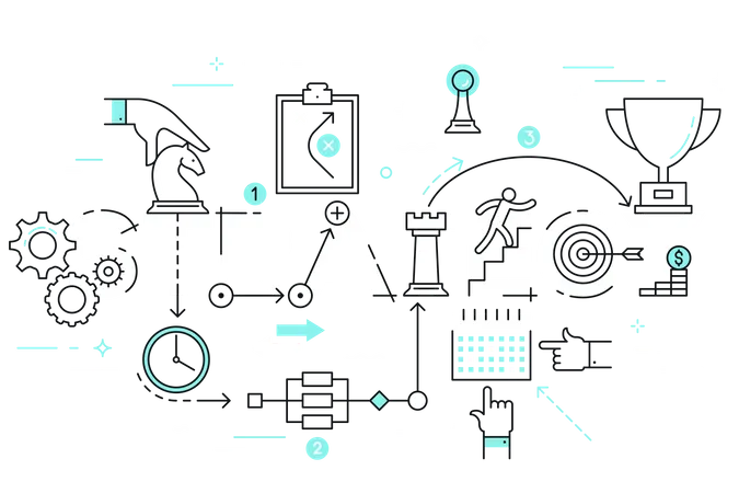 Business and marketing strategy  Illustration