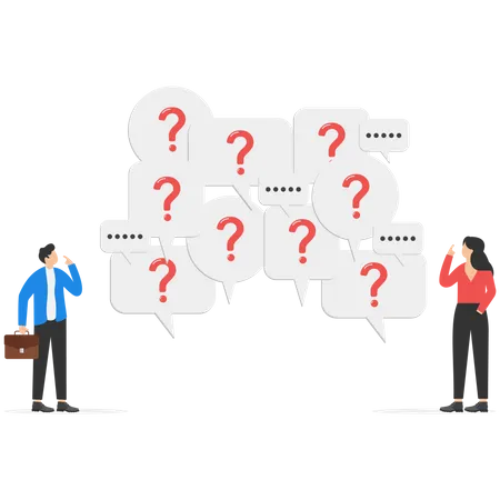 Business and question mark speech bubble  Illustration