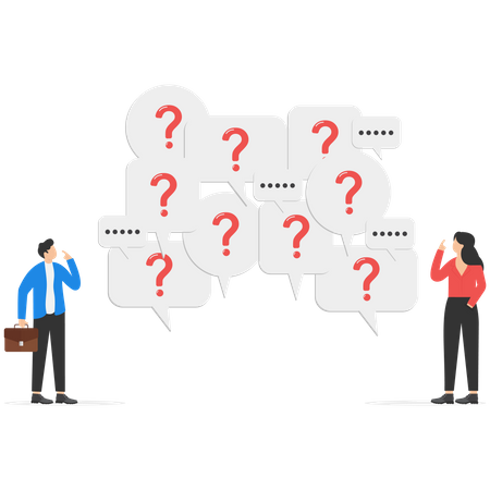 Business and question mark speech bubble  Illustration