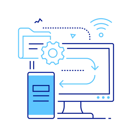 Business and technology  Illustration