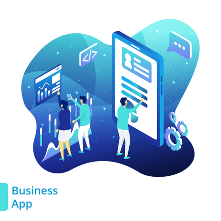 Business App  Illustration