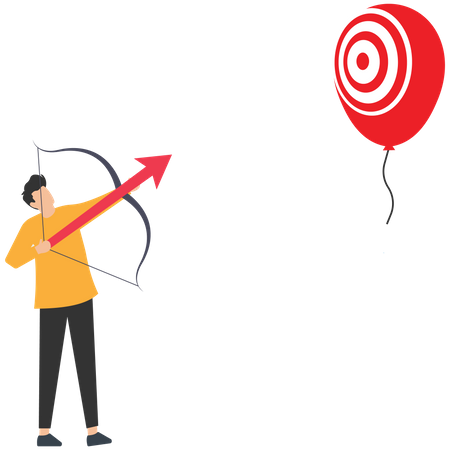 Business Archery  Illustration