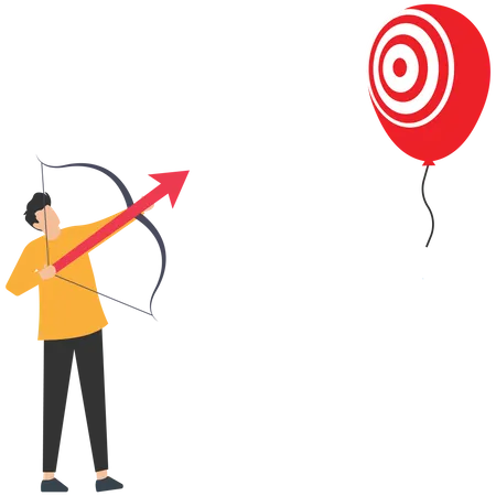 Business Archery  Illustration