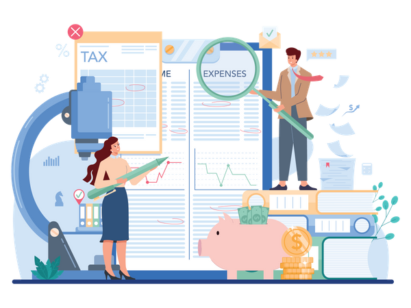 Business Audit  Illustration