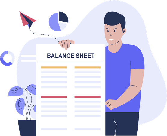 Business balance sheet  Illustration