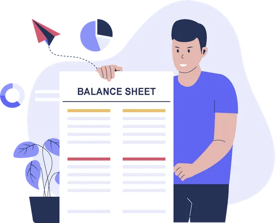 Business balance sheet  Illustration
