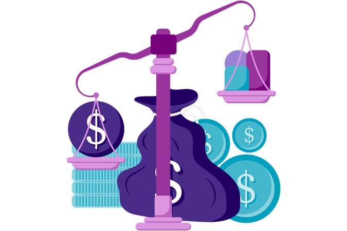 Business balance sheet  Illustration