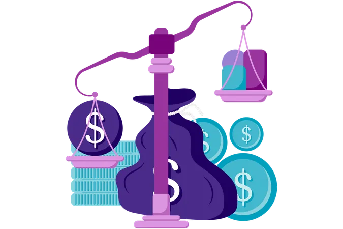 Business balance sheet  Illustration