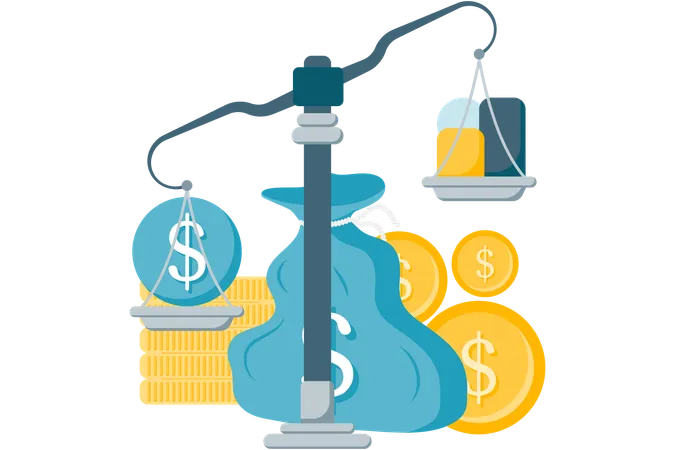 Business balance sheet  Illustration