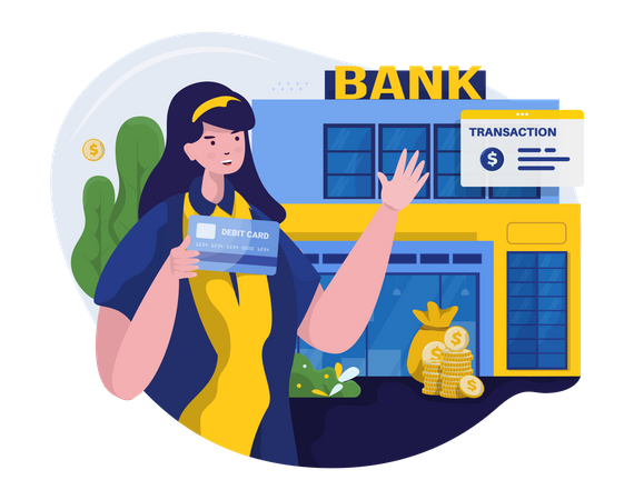 Business banking profile Illustration