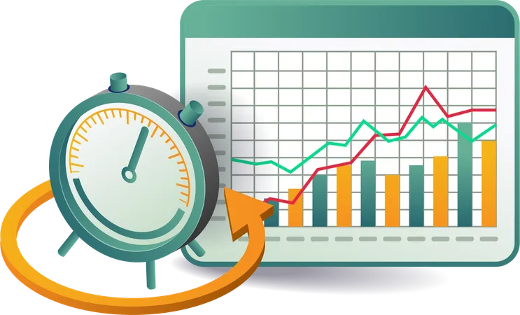 Business bar with speed management  Illustration