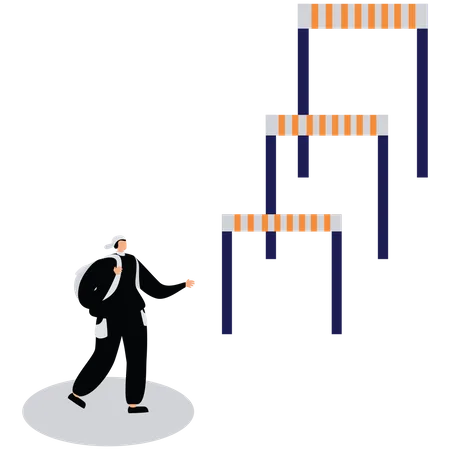 Business barrier  Illustration