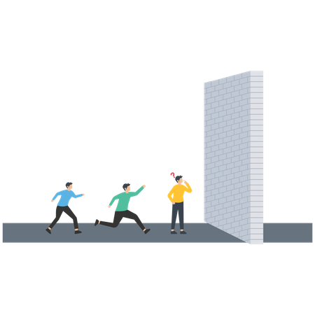 Business barrier  Illustration