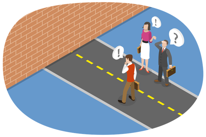 Business Barrier  Illustration