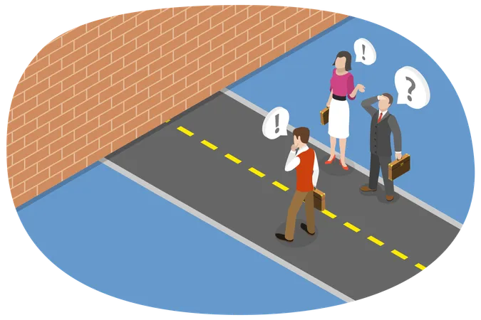 Business Barrier  Illustration