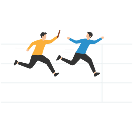 Business baton pass  Illustration