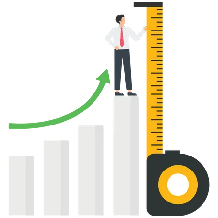 Business benchmark measurement  Illustration