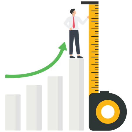 Business benchmark measurement  Illustration