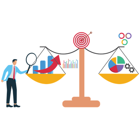 Business-Benchmarking zur strategischen Verbesserung  Illustration