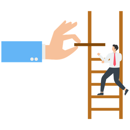 Business Big Hands Helping Business Person For Growth  イラスト