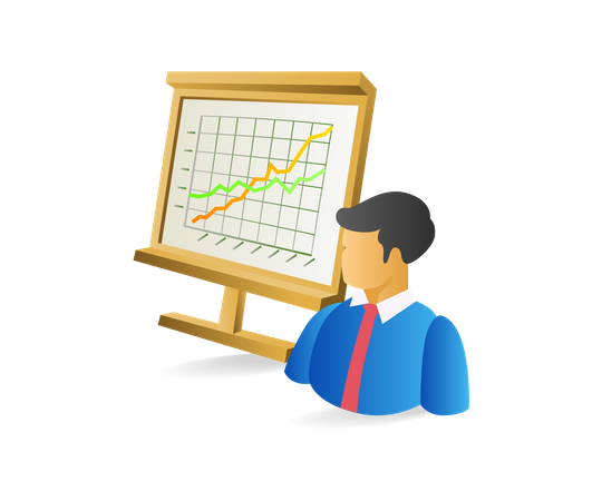 Business board of analyst  Illustration
