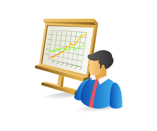 Business board of analyst  Illustration