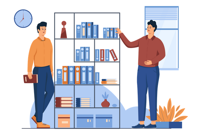 Business Bookcase  Illustration