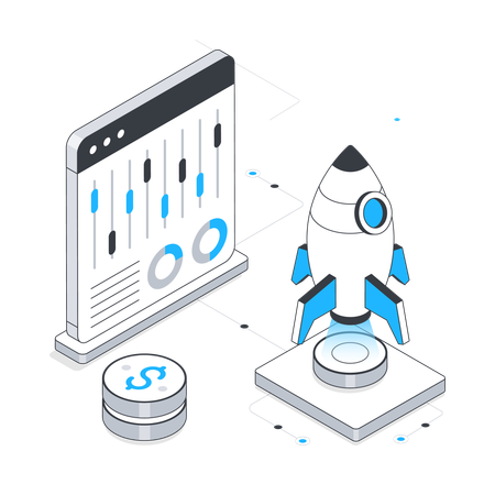 Business Boost and business analysis  Illustration