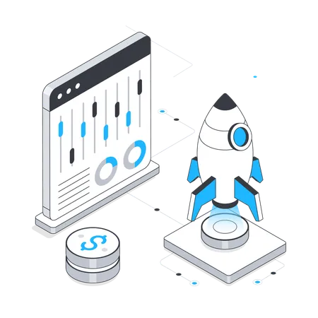 Business Boost and business analysis  Illustration