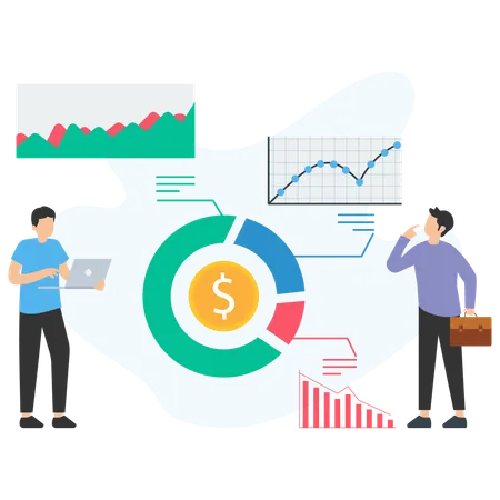 사업 예산 분석  일러스트레이션