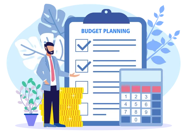Business budget plan  Illustration