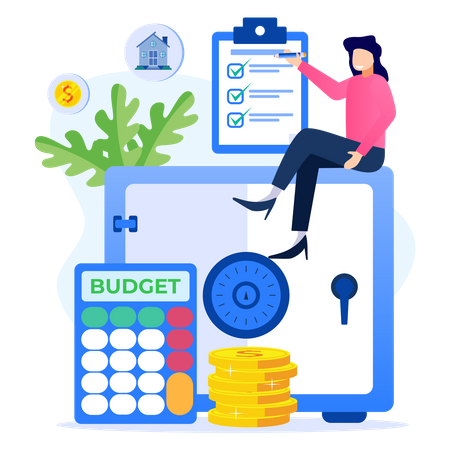 Business budget plan  Illustration