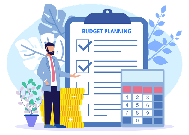 Business budget plan  Illustration